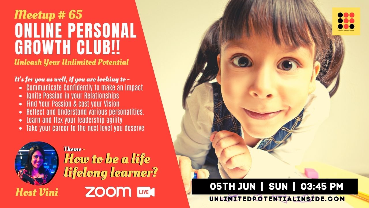 Personal Growth Club Meetup #65 – Unlimited Potential Inside