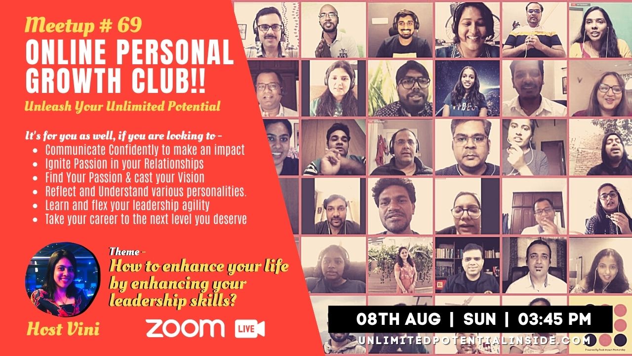 Personal Growth Club Meetup #69 – Unlimited Potential Inside